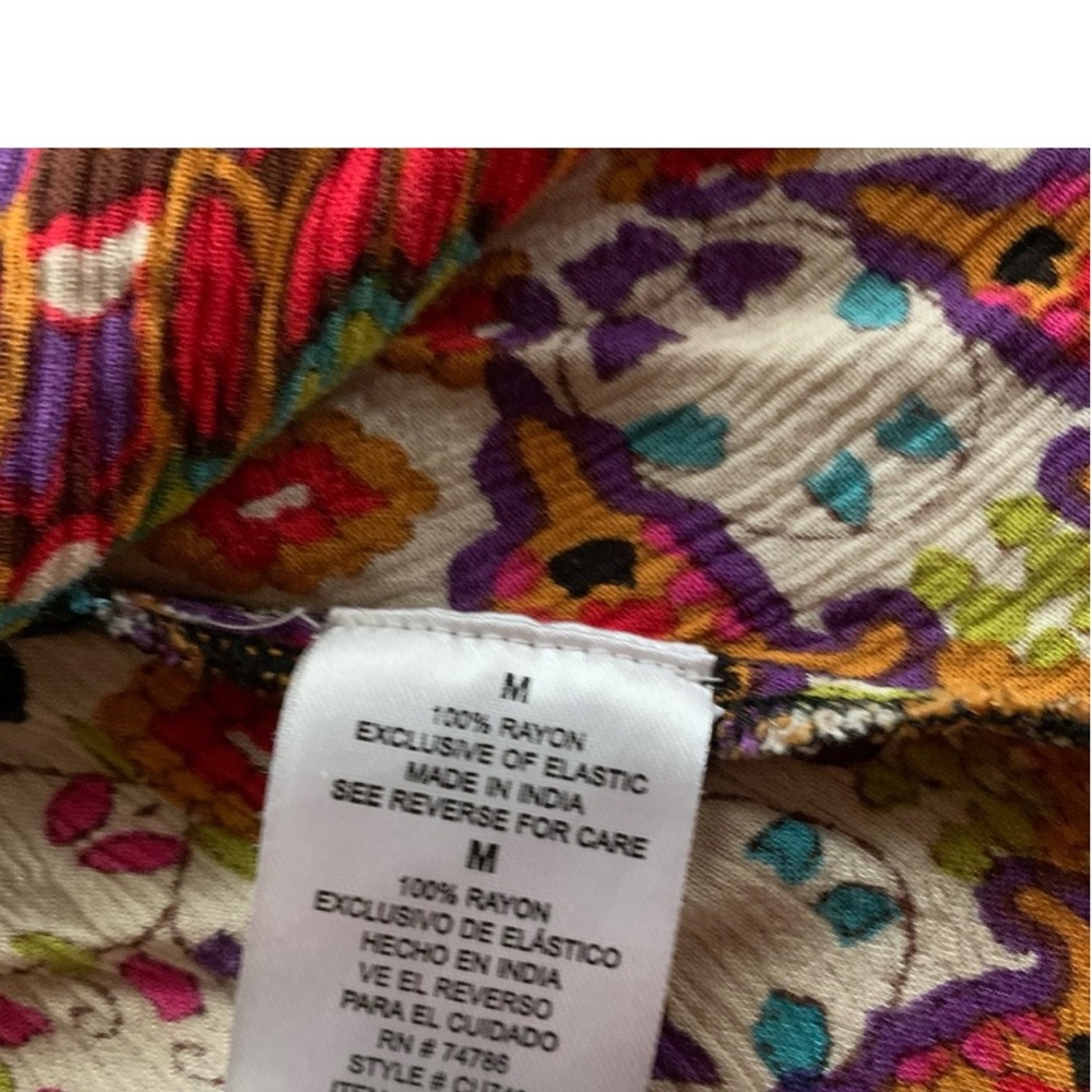Bila Multicolor Floral Boho Maxi Dress - Black Trim - Picture 9 of 11